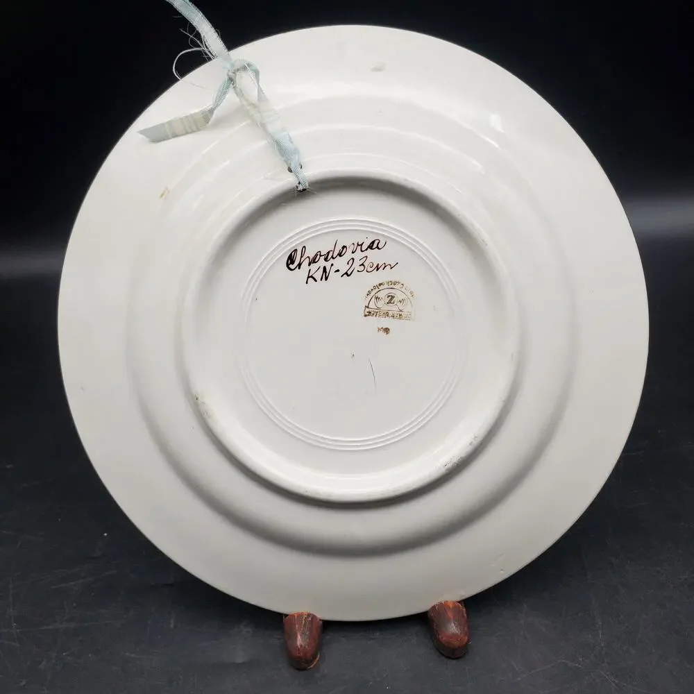 Vintage Chodovia Czech Hand Painted Floral Plate Chodov Porcelain
